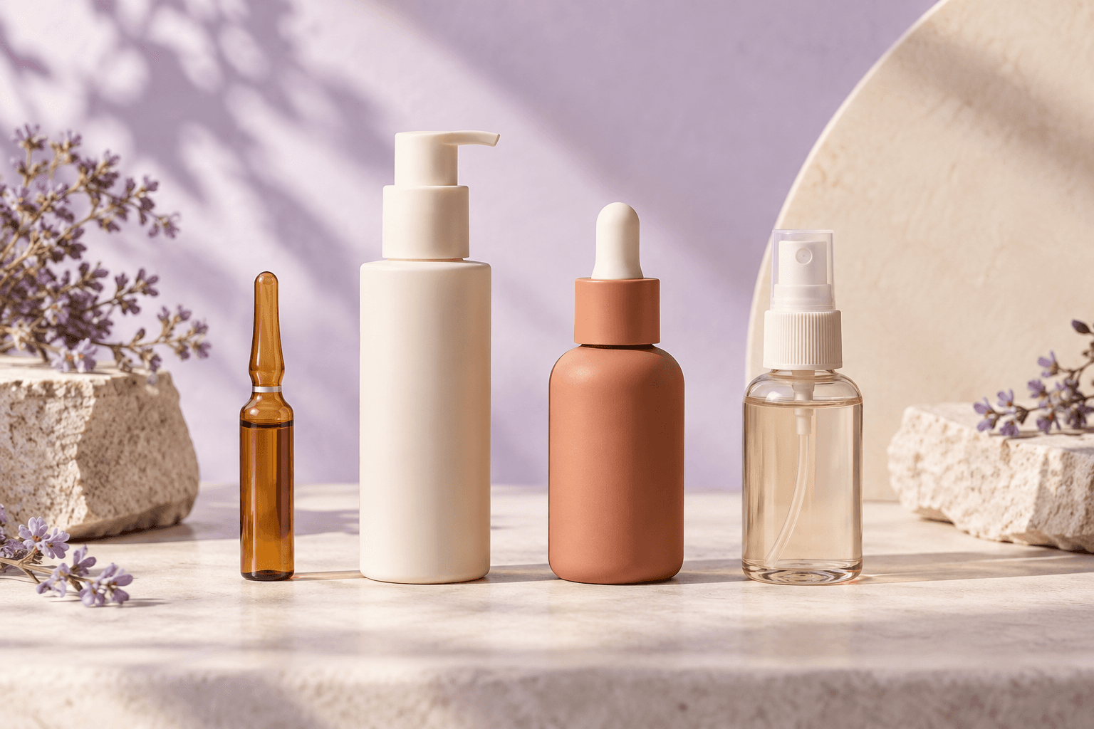Ампула, флакон с помпой, пипетка и спрей как форматы альтернатив Vichy Aminexil